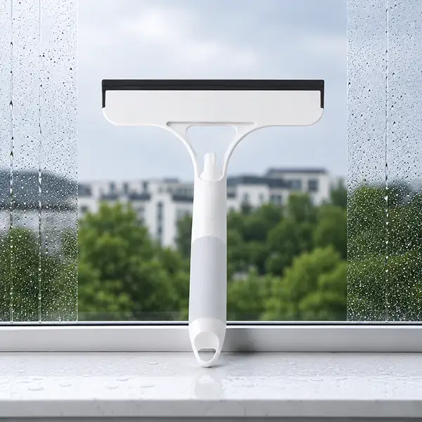 3 in 1 Window Cleaning Squeegee with Spray Bottle and Microfibre Scrub white