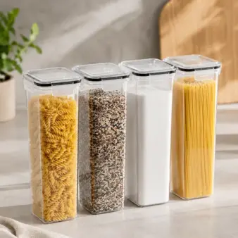 Airtight Food Storage Containers of 4 Pack 2.8L BPA-Free Lids