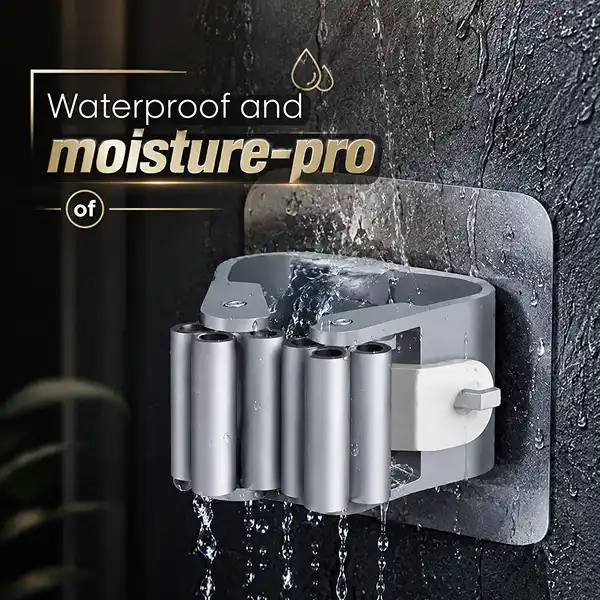 Self-Adhesive Wall Mop Broom Holder No-Drill Storage Hook