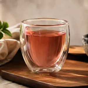 4 PCS Double Wall High Borosilicate Coffee Cups Set
