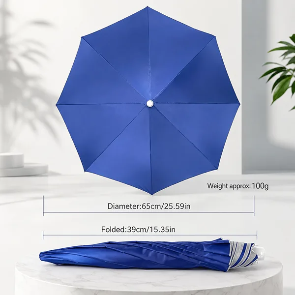 Foldable Hands-Free Umbrella Hat for Sun and Rain Protection