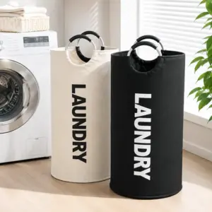 Large Waterproof Foldable Laundry Basket with Sturdy Handles