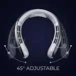 Portable Bladeless Mini Rechargeable LED Digital Display Portable Neck Fan adjustable