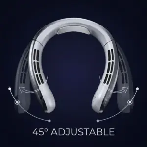 Portable Bladeless Mini Rechargeable LED Digital Display Portable Neck Fan adjustable