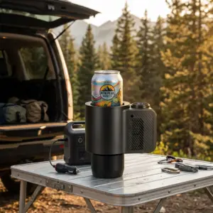 Portable Electric Drink Car Cup Holder Cooler for Cars Travel Camping cooling beverage camping