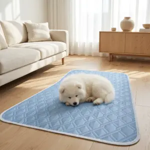 Reusable Slicky Fiber Fabric Summer Cooling Pet Mat for Puppies