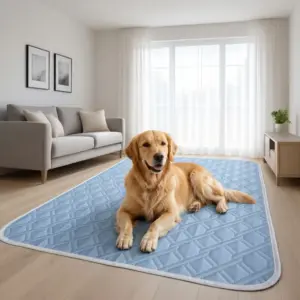 Reusable Slicky Fiber Fabric Summer Cooling Pet Mat for Puppies medium Size