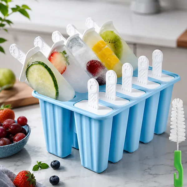 Silicone Popsicle Ice Cream Mold with Lid Random color