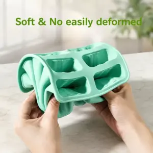Silicone Popsicle Mold with Lid Reusable Ice Cream Maker soft and No Easily Deformed