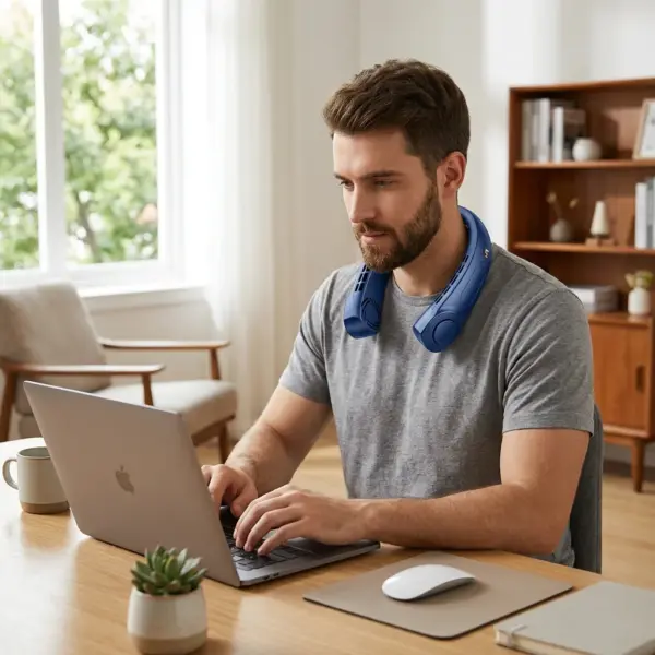 Wearable Neck Fan USB Rechargeable hands free laptop