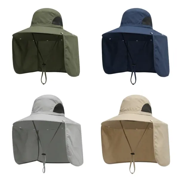 Wide Brim Sun Hat with Detachable Neck & Face Flap front display