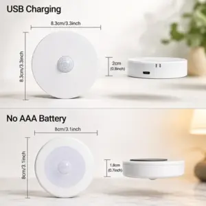 Wireless Motion Sensor Night Light Rechargeable LED USB Charging