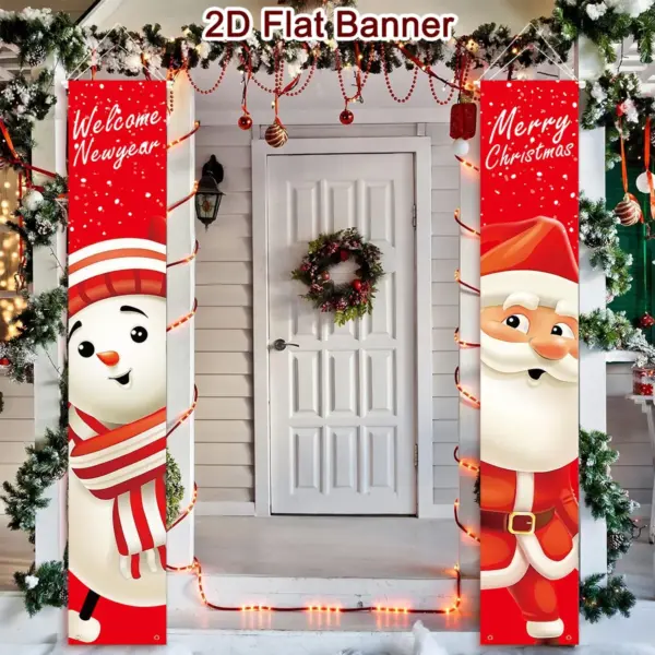 Christmas Door Banner, Merry Christmas Holiday Hanging Decoration for Home, Party & New Year Décor 3