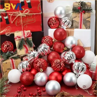24PCS Shatterproof Christmas Ball Ornaments Xmas Tree Decorations Hanging Balls for Holiday Wedding Party Home Decor 1