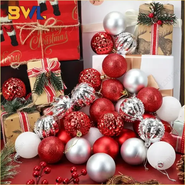24PCS Shatterproof Christmas Ball Ornaments Xmas Tree Decorations Hanging Balls for Holiday Wedding Party Home Decor 1