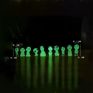 10Pc Luminous Ghost Tree Elf Statues for Fairy Garden & Micro Landscape Decor size