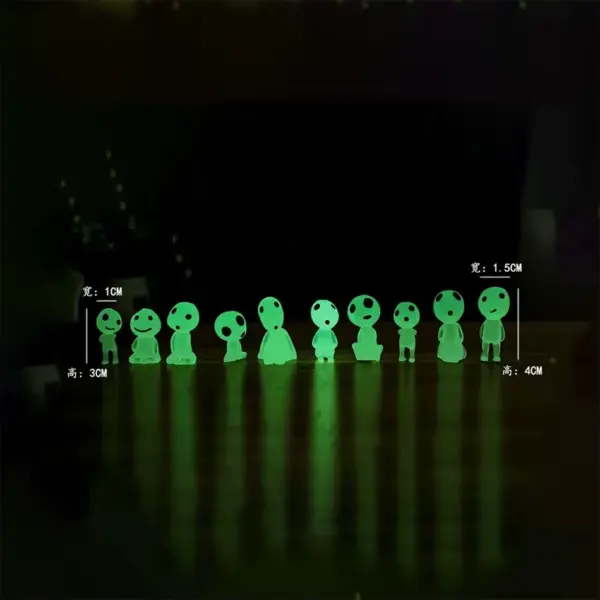 10Pc Luminous Ghost Tree Elf Statues for Fairy Garden & Micro Landscape Decor size