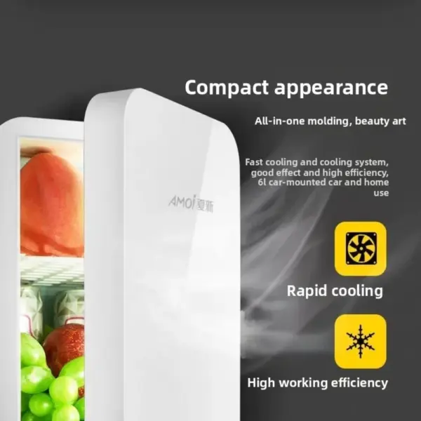 Portable 8L Electric Household Single Door Mini Refrigerator for Home, Car, Beauty & Travel 4