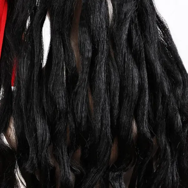Adult Men's Caribbean Pirate Hat Wig Halloween Stage Performance Pirate Captain Costume Wig Party Accessories Jack Sparrow Wig 6