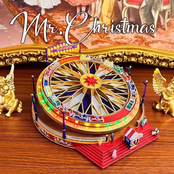 Mr. Christmas American Rotating Roller Coaster Amusement Park Music Box for Friends Birthday Gift 1