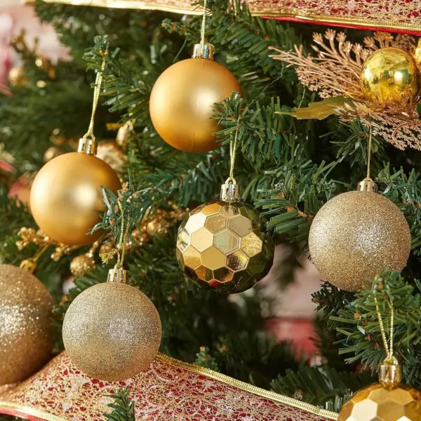24PCS Shatterproof Christmas Ball Ornaments Xmas Tree Decorations Hanging Balls for Holiday Wedding Party Home Decor 4