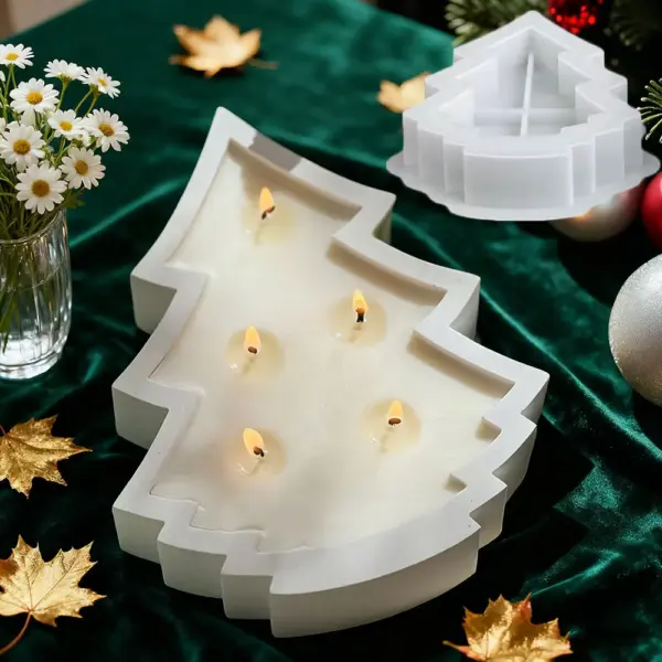 Christmas Tree Shape Candle Bowl Cement Silicone Mold DIY Storage Tray Gypsum Resin Candle Clay Mould XMAS Decoration 1 Christmas Tree Shape Candle Bowl Cement Silicone Mold DIY Storage Tray Gypsum Resin Candle Clay Mould XMAS Decoration 1