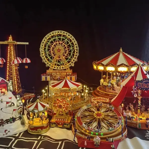 Mr. Christmas American Rotating Roller Coaster Amusement Park Music Box for Friends Birthday Gift 3