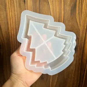 Christmas Tree Shape Candle Bowl Cement Silicone Mold DIY Storage Tray Gypsum Resin Candle Clay Mould XMAS Decoration 2