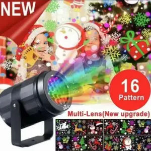 1PC Christmas Snowflake Projector multicolour
