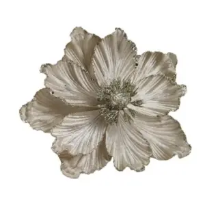 20cm Artificial Magnolia Christmas Flower for Xmas Tree champpagne
