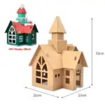 DIY Corrugated Christmas Village House Painting Craft Set