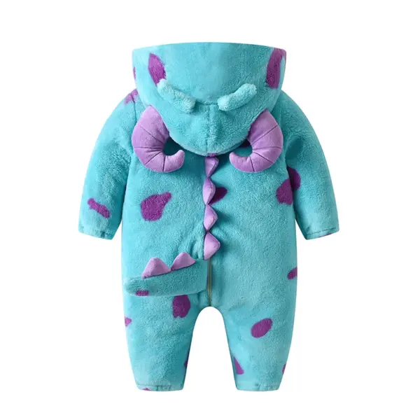Cute Animal Costume for Toddler Baby Halloween Costume Unisex Fuzzy Warm Fall Winter Clothes for Kids 2