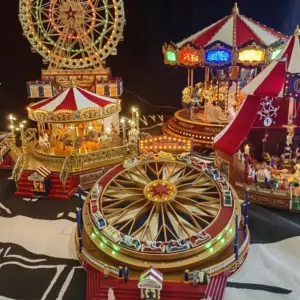 Mr. Christmas American Rotating Roller Coaster Amusement Park Music Box for Friends Birthday Gift 4