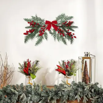 1 piece artificial flower berry Christmas wedding party hanging wall hanging indoor outdoor courtyard holiday decoration 3