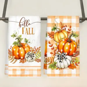 2pcs Halloween Hand Towels fall