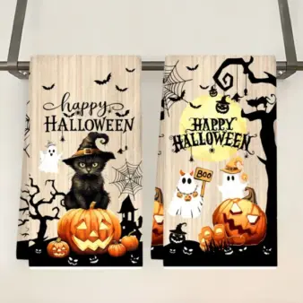 2pcs Halloween Hand Towels happy halloween