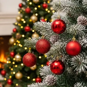 24PCS Shatterproof Christmas Ball Ornaments Xmas Tree Decorations Hanging Balls for Holiday Wedding Party Home Decor 3