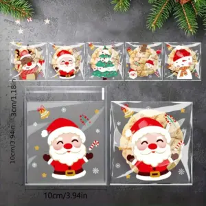 Christmas OPP Self-Adhesive Bags 1000/500/300/100pcs for Candy Chocolate Biscuit Snack Baking Dim Sum - Five Packaged 3