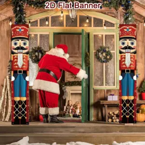 Christmas Door Banner, Merry Christmas Holiday Hanging Decoration for Home, Party & New Year Décor 6
