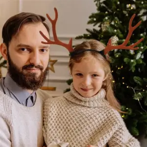 Christmas Antler Flocked Deer Branch Headband Antler Headband Xmas Antler Headband Xmas Headwear Christmas Party Decoration 4