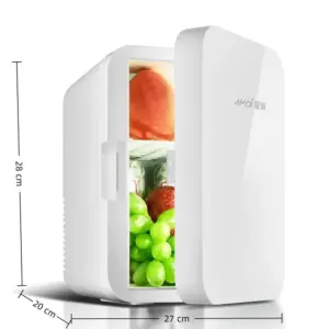 Portable 8L Electric Household Single Door Mini Refrigerator for Home, Car, Beauty & Travel 5