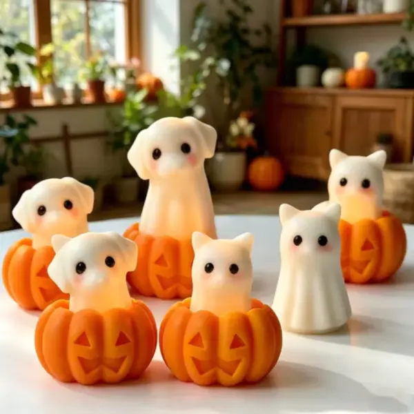 3D Halloween Ghost Silicone Candle Molds home