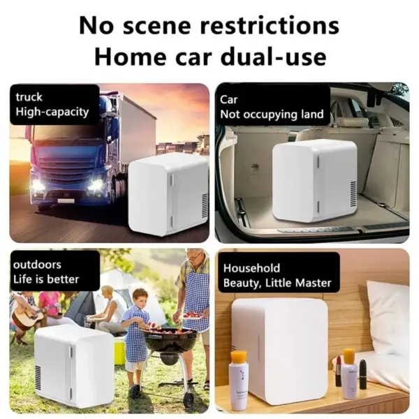 Portable 8L Electric Household Single Door Mini Refrigerator for Home, Car, Beauty & Travel 3