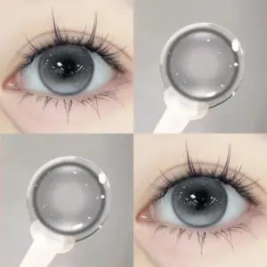 KSSEYE New Style Halloween Colored Contact Lenses with Degree Cosplay Grey Contact Lenses Beauty Makeup Products Enlarge Eyes 6
