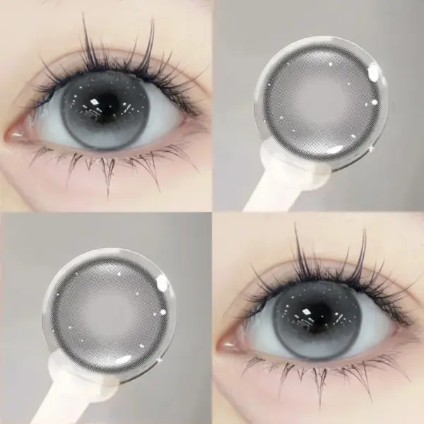 KSSEYE New Style Halloween Colored Contact Lenses with Degree Cosplay Grey Contact Lenses Beauty Makeup Products Enlarge Eyes 6