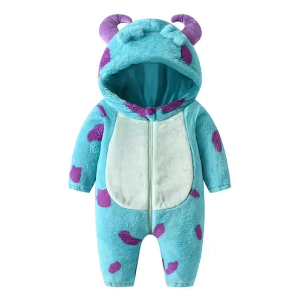 Cute Animal Costume for Toddler Baby Halloween Costume Unisex Fuzzy Warm Fall Winter Clothes for Kids 1