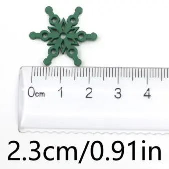 50 Pcs Multicoloured Wooden Snowflake Decorations – Mixed Shapes for Christmas Crafts & Pendants sacle