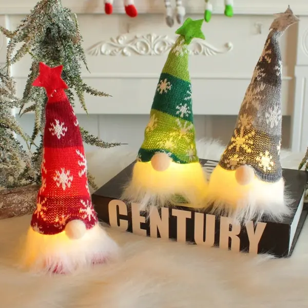 6 Styles Glowing Gnome Christmas Faceless Doll light face