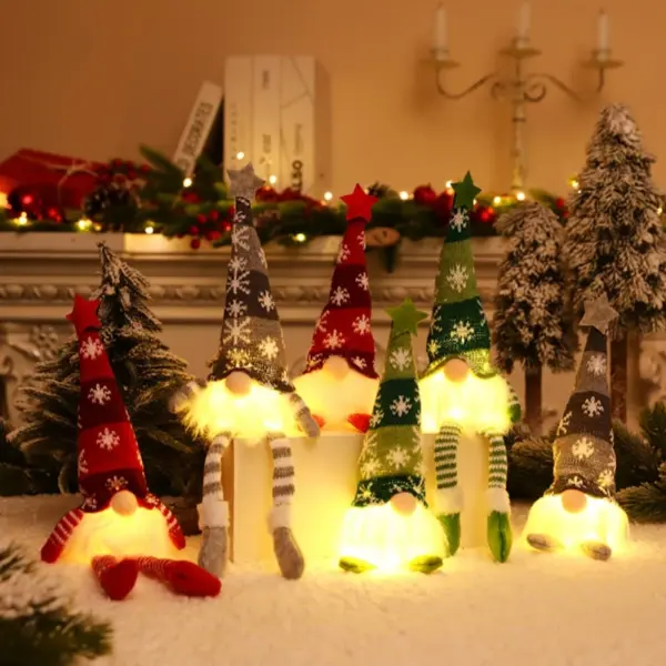 6 Styles Glowing Gnome Christmas Faceless Doll light