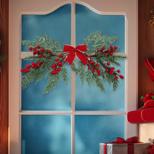 1 piece artificial flower berry Christmas wedding party hanging wall hanging indoor outdoor courtyard holiday decoration 5